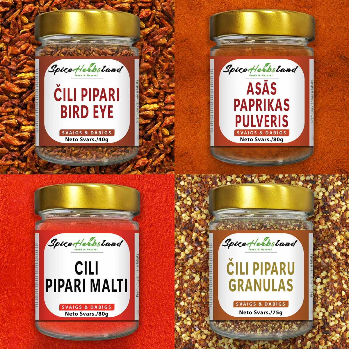 Čili kolekcija - 4 gab. iepakojums