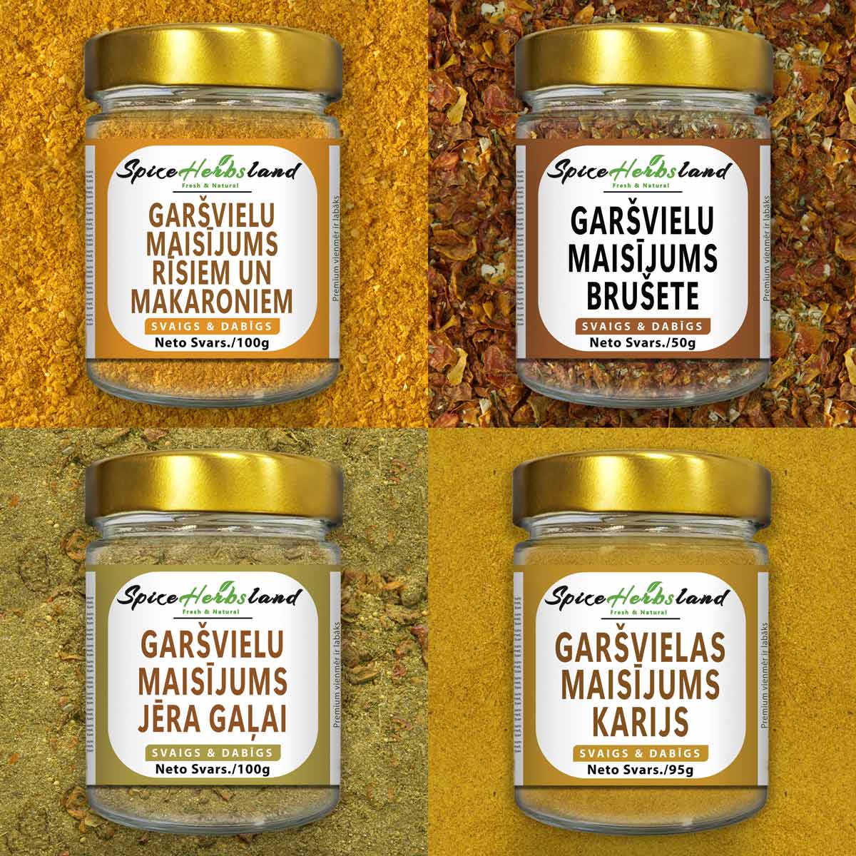 Garšvielu maisījumu kolekcija - 4 gabalu iepakojums