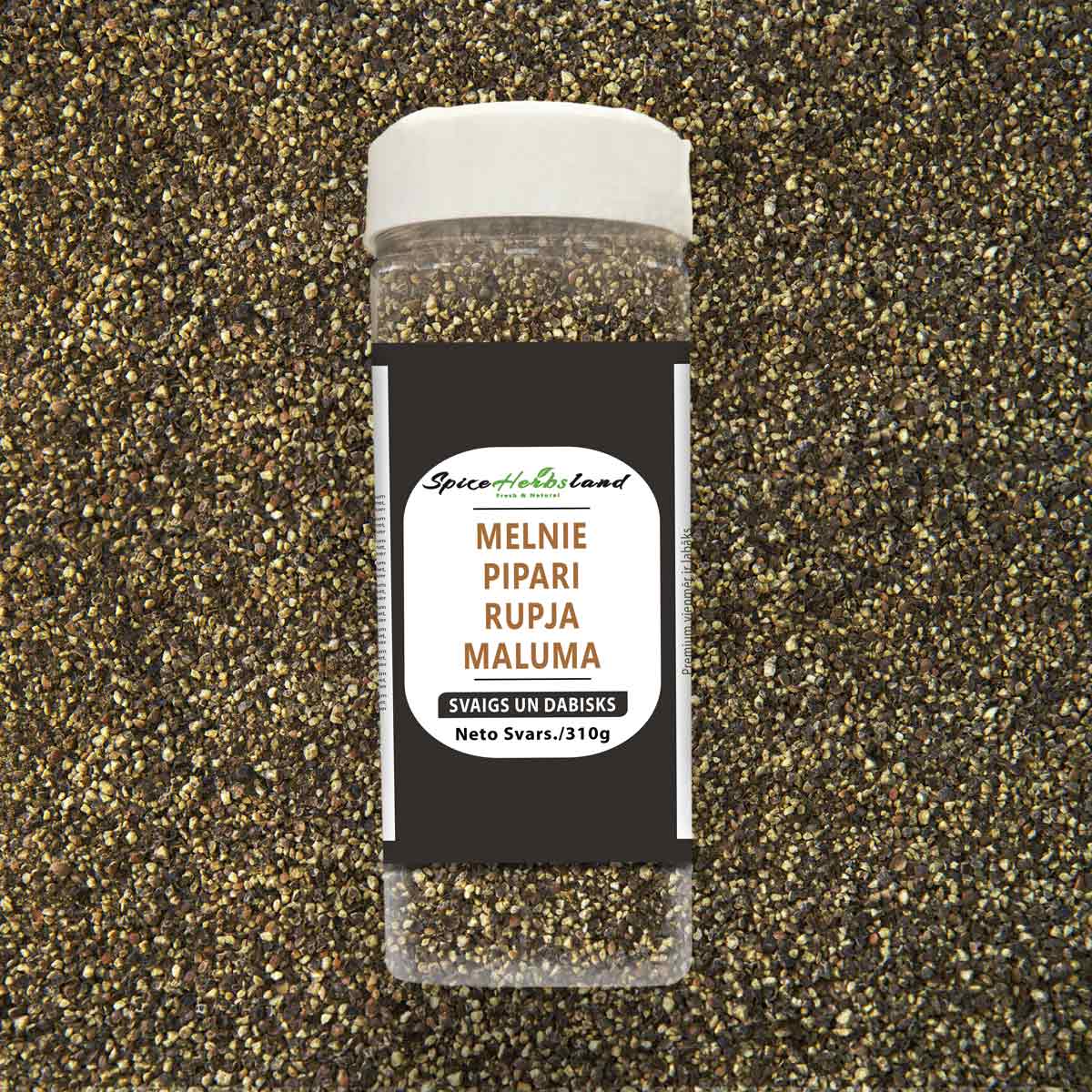 Melnie pipari rupja maluma