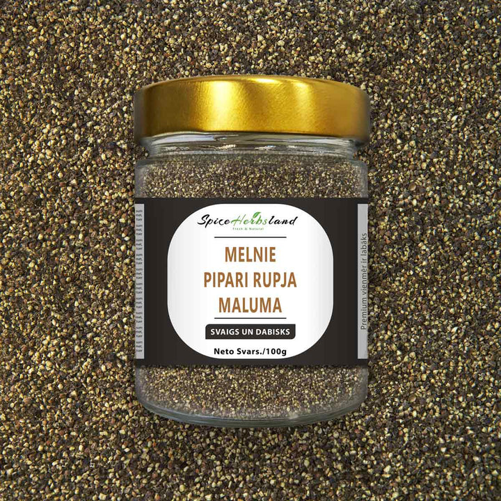 Melnie pipari rupja maluma